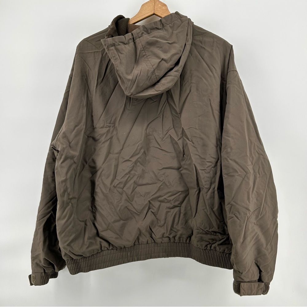 Cabela's Outdoor Gear‎ Jacket Mens L Brown Hooded Full Zip Lined Windbreaker - Picture 5 of 9
